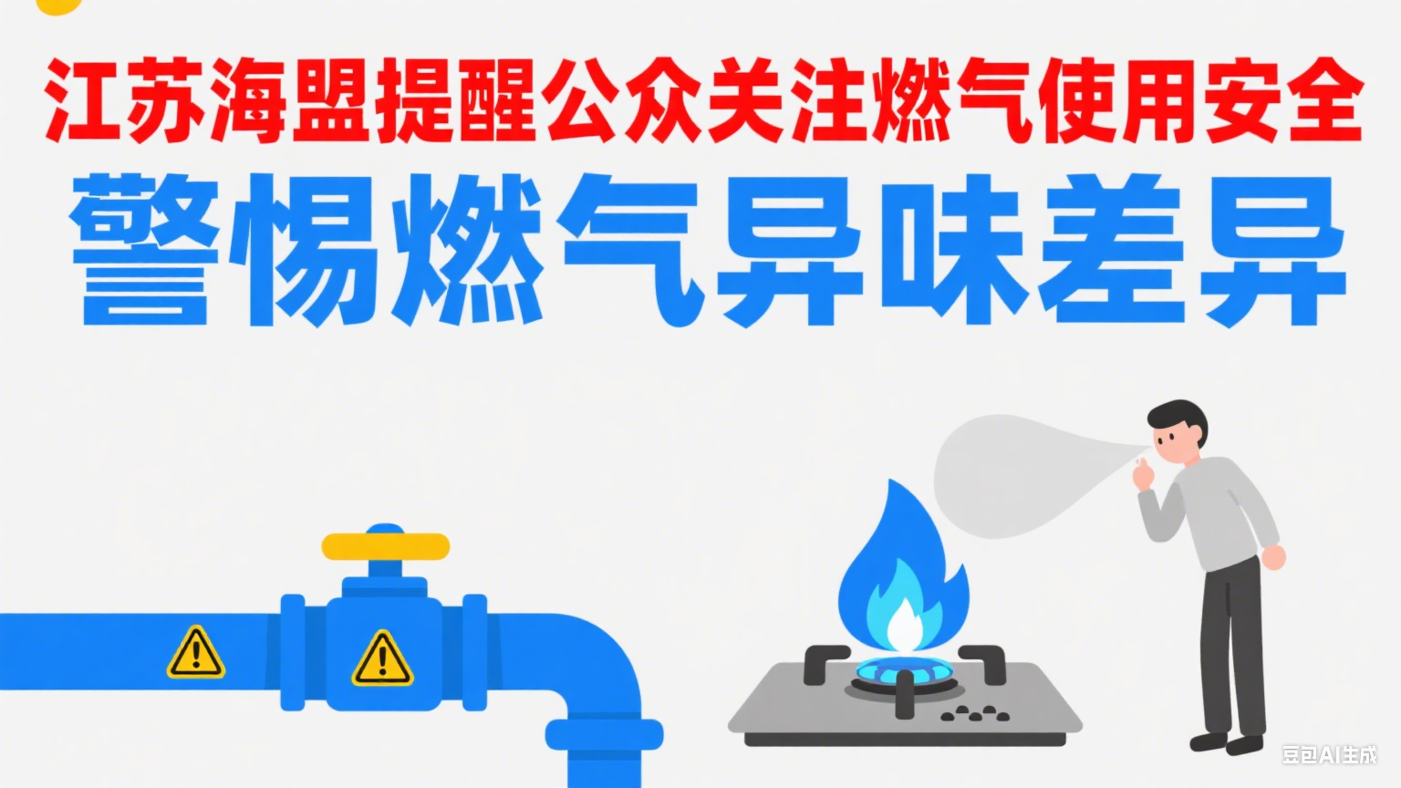 江苏海盟提醒公众关注燃气使用安全 ——警惕燃气异味差异